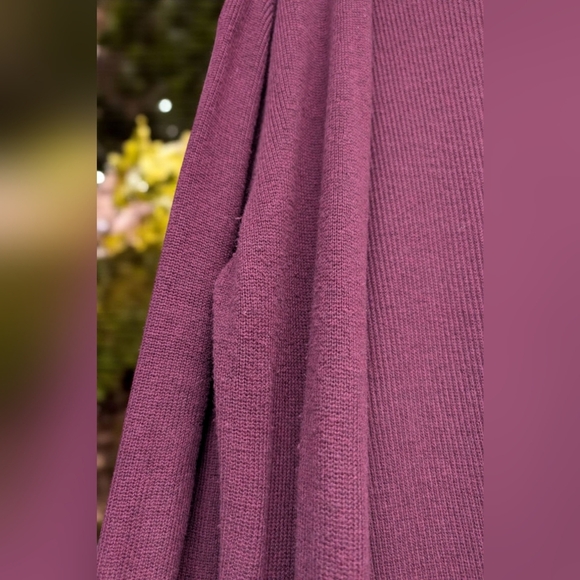 Croft & Barrow Classic Ribbed Open-Front Cardigan Merlot Heather, Large (EUC) - Picture 6 of 10